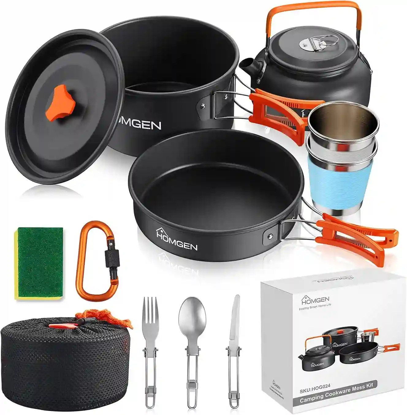 HOMGEN Kit de Cocina para 2-3 Personas en Aluminio