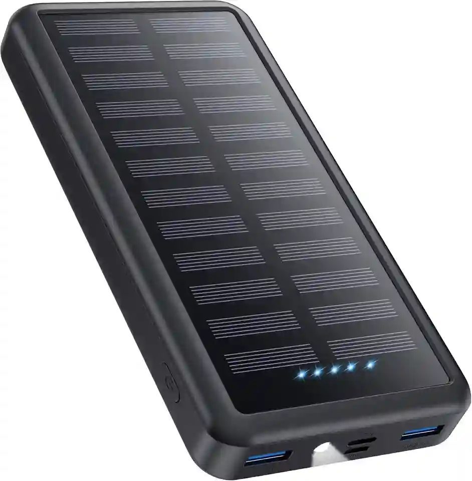 Pxwaxpy Power Bank 26800mAh, Cargador Solar